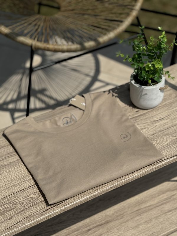 Tshirt Crème Beige Foncé Logo Complet - Oversize